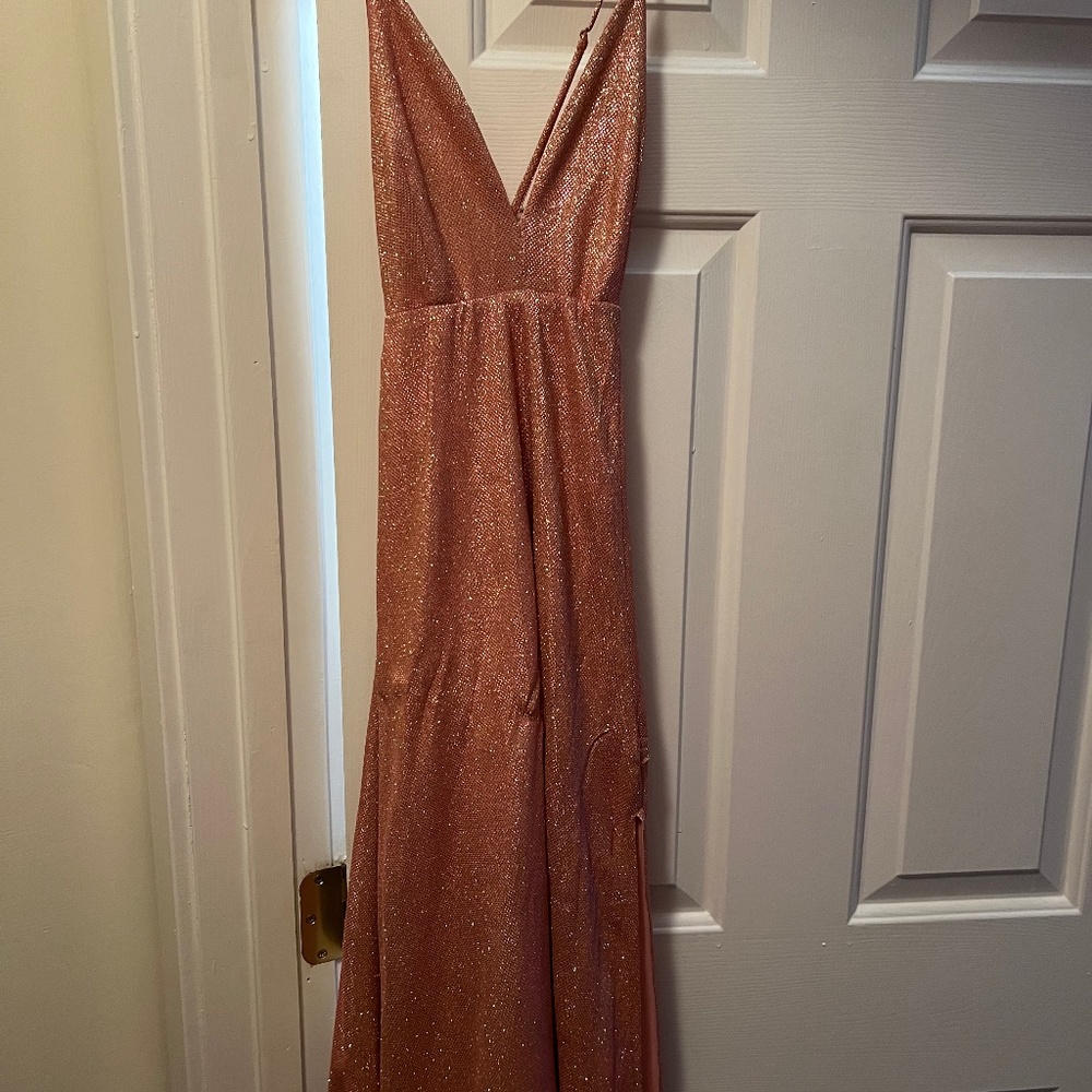 Pink shimmery formal gown
